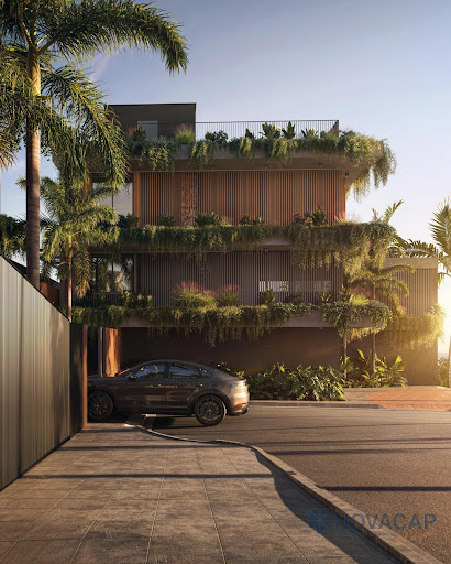 Casa em condomínio em arquitetura biofílica, trazendo a qualidade de vida para a vida na cidade.