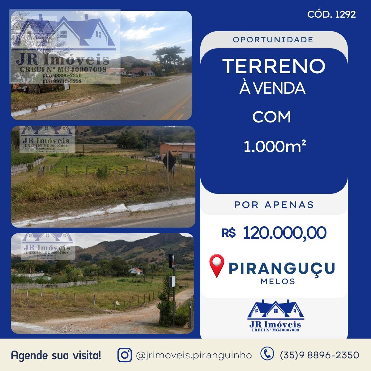 Terreno à venda com 1000m² de terreno no Melos, Piranguçu — foto principal