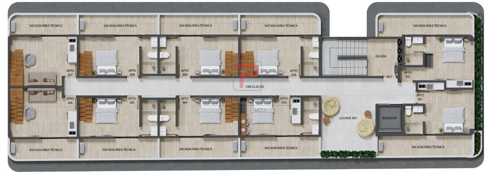 Apartamento à venda com 1 quarto, 1 banheiro e 19m² no Bessa, João Pessoa (PB) — foto 14 de 15