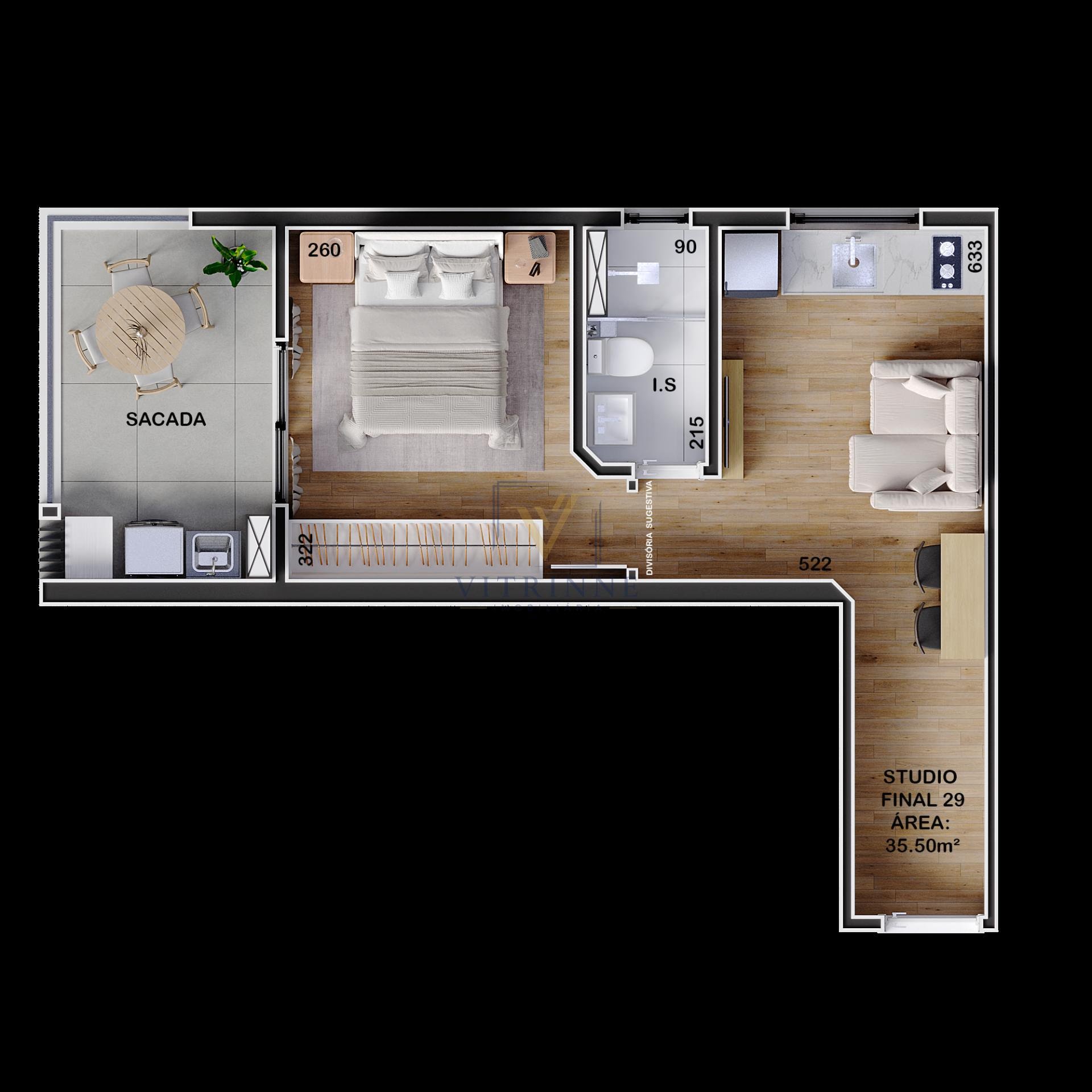 Apartamento à venda com 1 quarto, 1 banheiro e 30m² no Boa Vista, Curitiba (PR) — foto 10 de 18