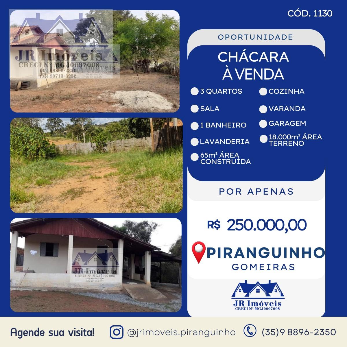 Rural à venda com 18000m² de terreno no Gomeiras, Piranguinho — foto principal