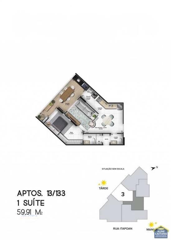 Apartamento à venda com 1 quarto, 1 suíte, 1 vaga e 59m² no Guilhermina, Praia Grande (SP) — foto 16 de 28