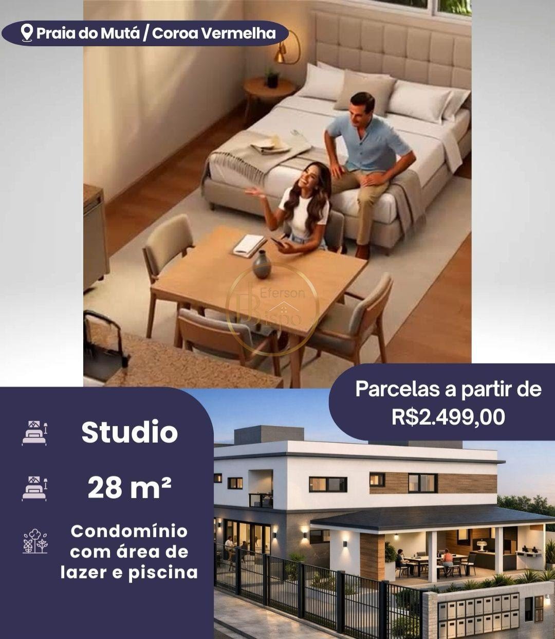 Studio à venda com 1 quarto, 1 banheiro e 35m² no Coroa Vermelha, Santa Cruz Cabrália (BA) — foto 4 de 17