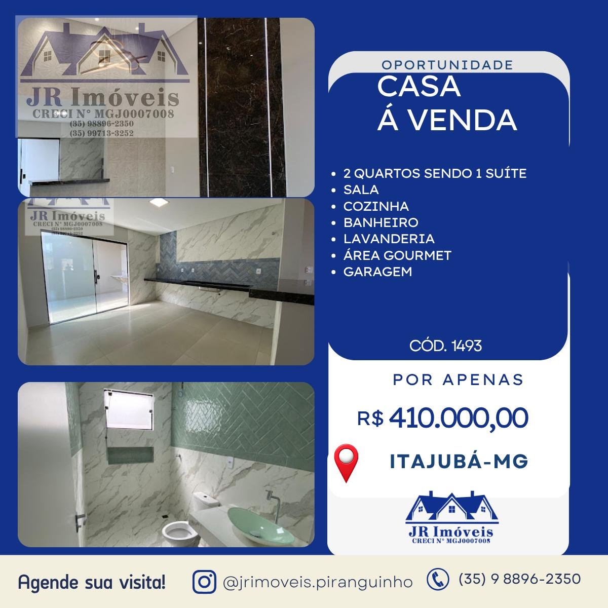 Casa à venda com 2 quartos, 1 banheiro e 262m² no Jardim Califórnia, Itajubá — foto principal