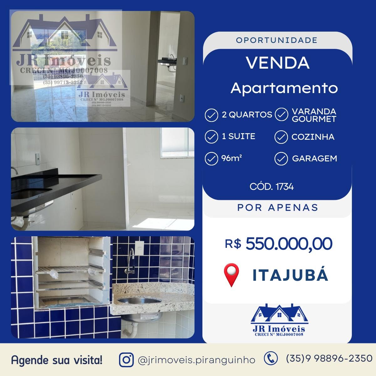 Apartamento à venda com 2 quartos, 1 banheiro, 1 vaga e 132m² no Nossa Senhora da Agonia, Itajubá — foto principal