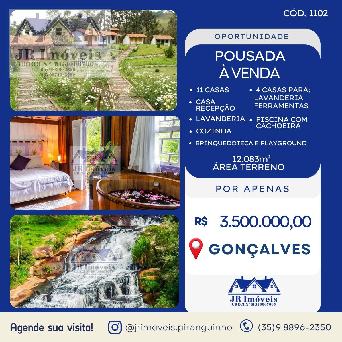 Rural à venda com 12083m² de terreno no Retiro, Gonçalves — foto principal