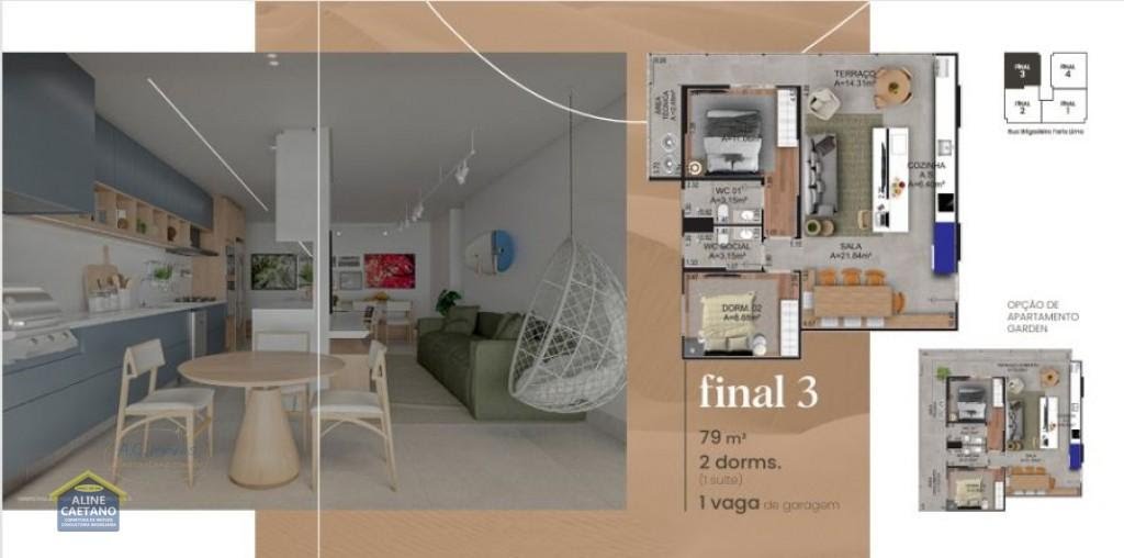Apartamento à venda com 2 quartos, 1 suíte, 1 vaga e 80m² no Canto do Forte, Praia Grande (SP) — foto 12 de 14