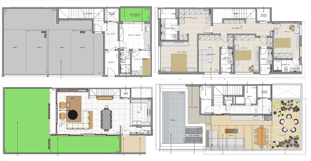 Planta 02 - 3 dorm 396 50m² - opção
