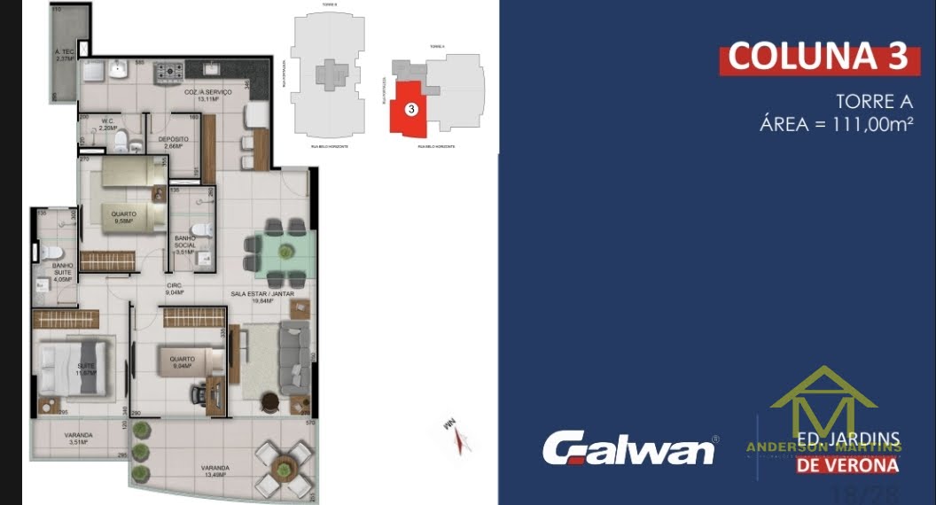 Apartamento à venda com 3 quartos, 2 banheiros, 2 vagas e 121m² no Itapuã, Vila Velha (ES) — foto 17 de 20