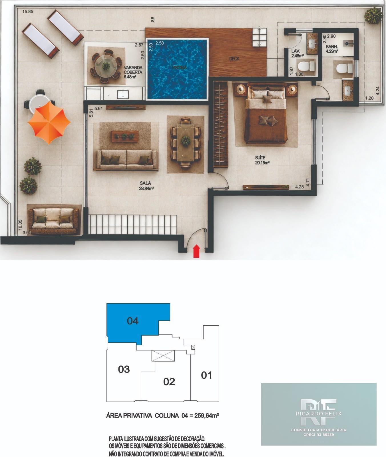 Apartamento à venda com 3 quartos, 1 suíte, 2 vagas e 135m² no Costazul, Rio das Ostras (RJ) — foto 9 de 13
