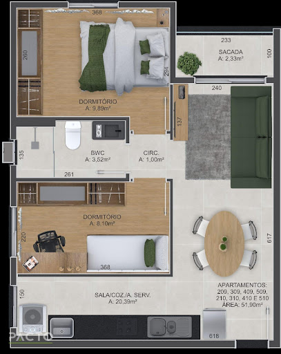 Apartamento em Urussanguinha  -  Araranguá