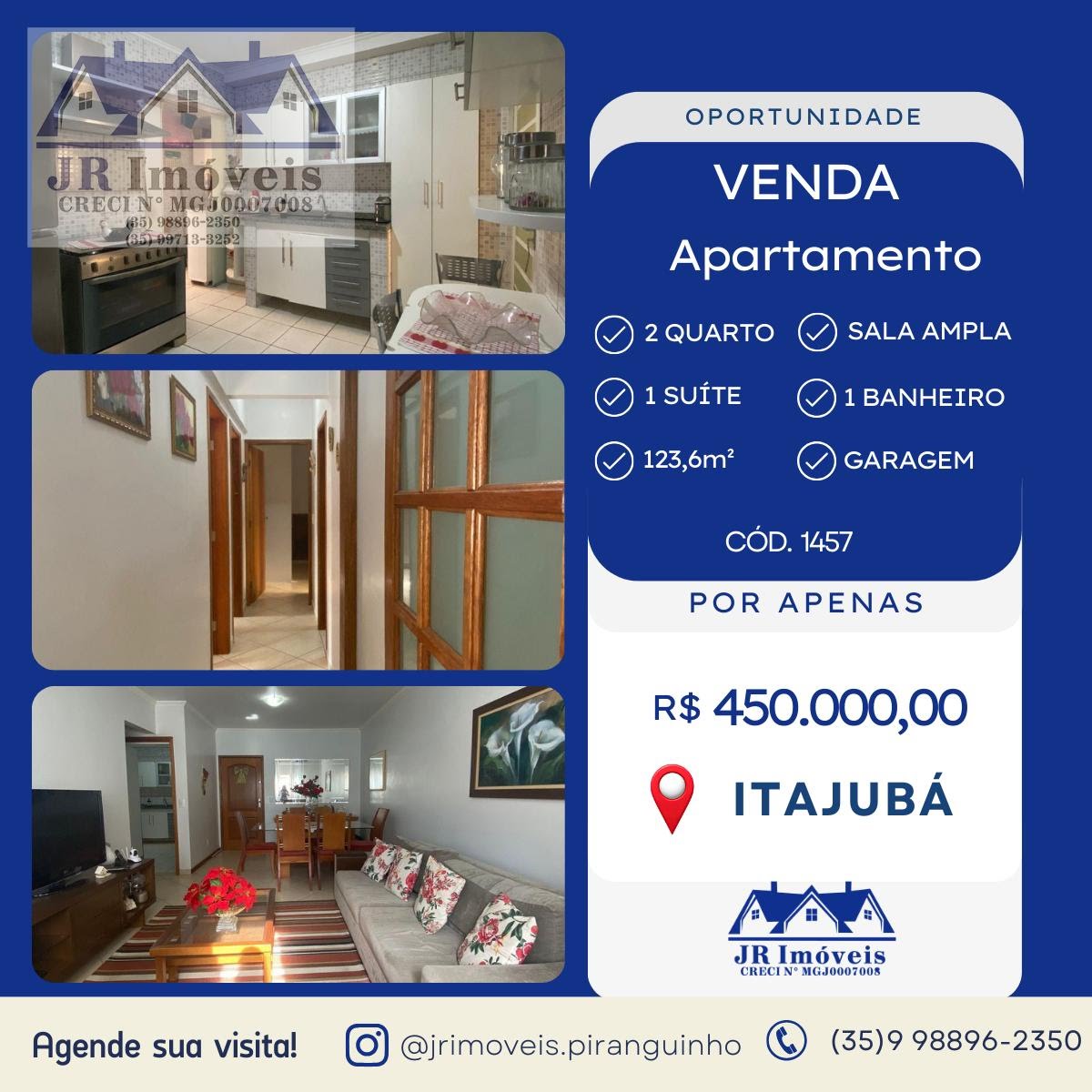 Apartamento à venda com 3 quartos, 2 banheiros e 1 vaga no Varginha, Itajubá — foto principal