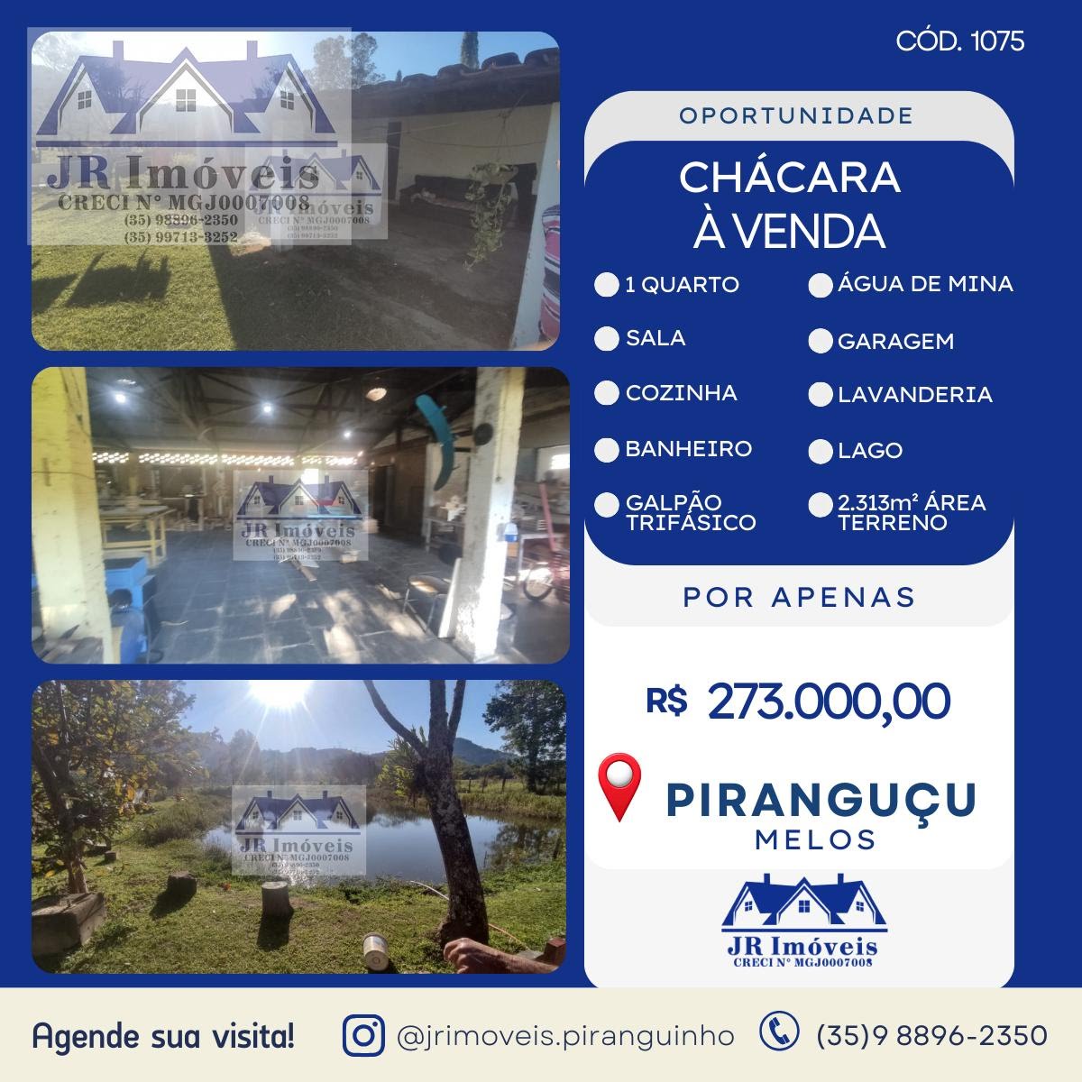 Rural à venda com 2313m² de terreno no Melos, Piranguçu — foto principal