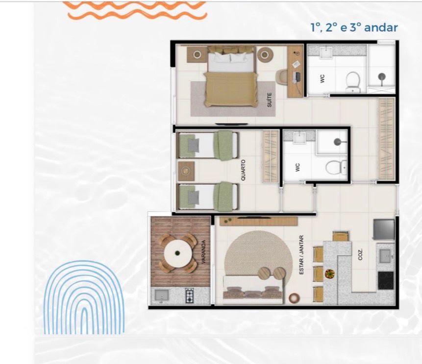 Apartamento à venda com 2 quartos, 1 suíte e 64m² no Carneiros, Tamandaré (PE) — foto 17 de 17