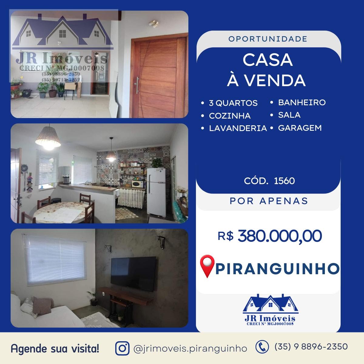 Casa à venda com 3 quartos, 1 banheiro, 1 vaga e 236m² no Sossêgo, Piranguinho — foto principal