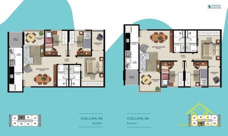Apartamento à venda com 3 quartos, 2 banheiros, 2 vagas e 82m² no Praia da Costa, Vila Velha (ES) — foto 11 de 16