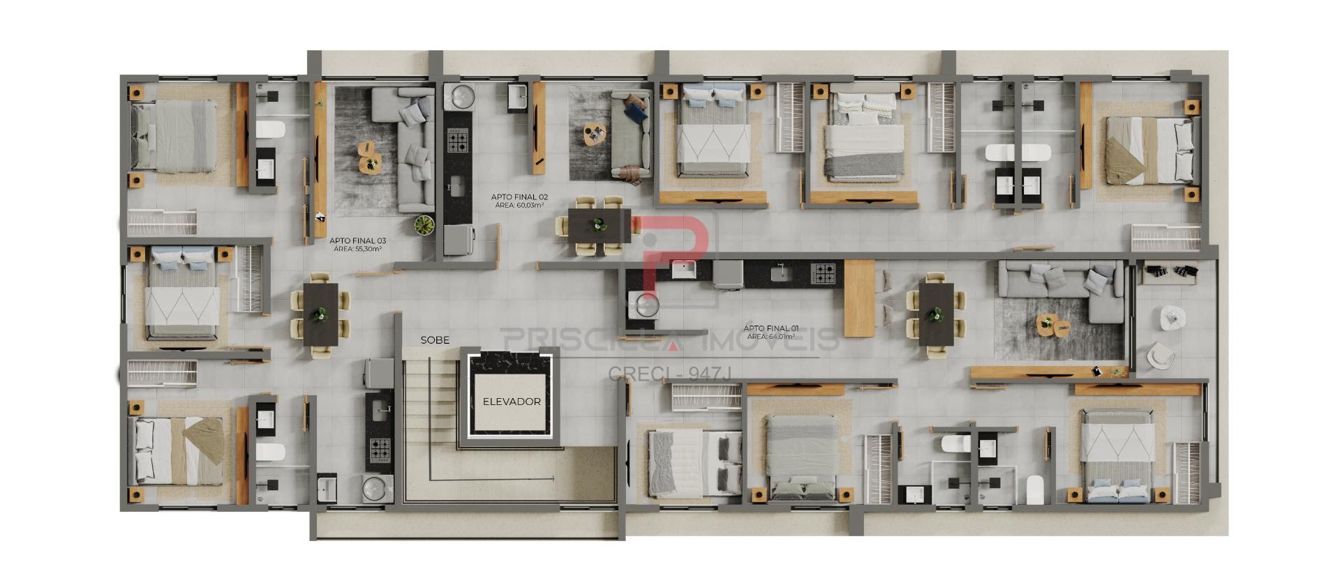 Apartamento à venda com 3 quartos e 55m² no Bessa, João Pessoa (PB) — foto 15 de 18