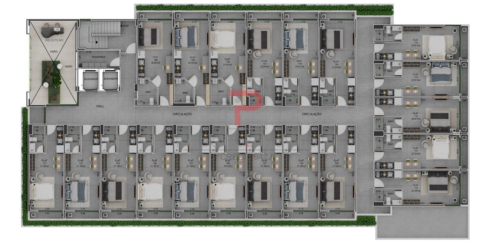 Apartamento à venda com 1 quarto, 1 banheiro e 27m² no Bessa, João Pessoa (PB) — foto 14 de 23