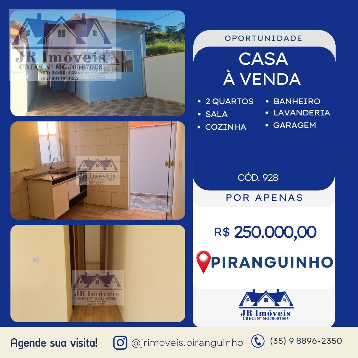 Casa à venda com 2 quartos, 1 banheiro, 1 vaga e 123m² no Santa Barbara, Piranguinho — foto principal