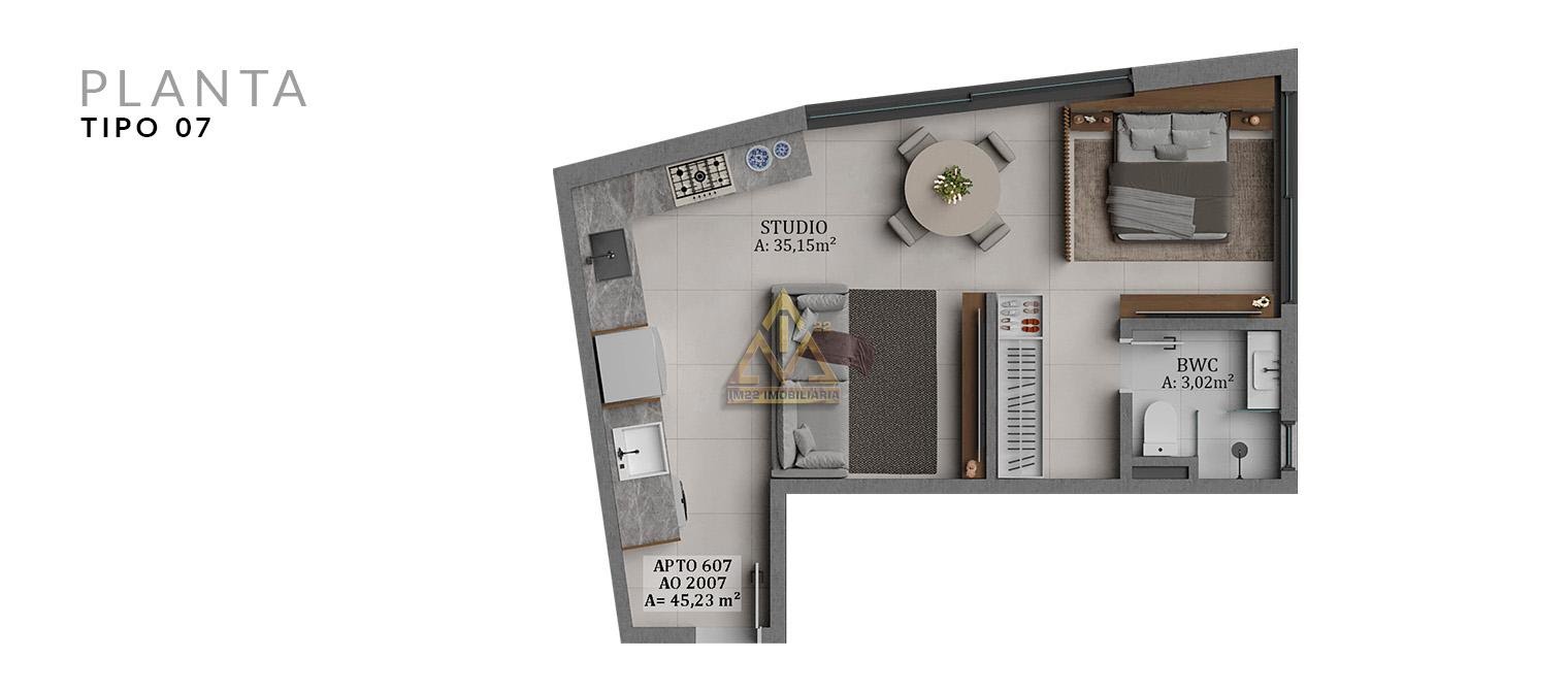 Studio à venda com 1 quarto, 1 suíte, 1 vaga e 44m² no Itajubá II, Barra Velha (SC) — foto 9 de 12