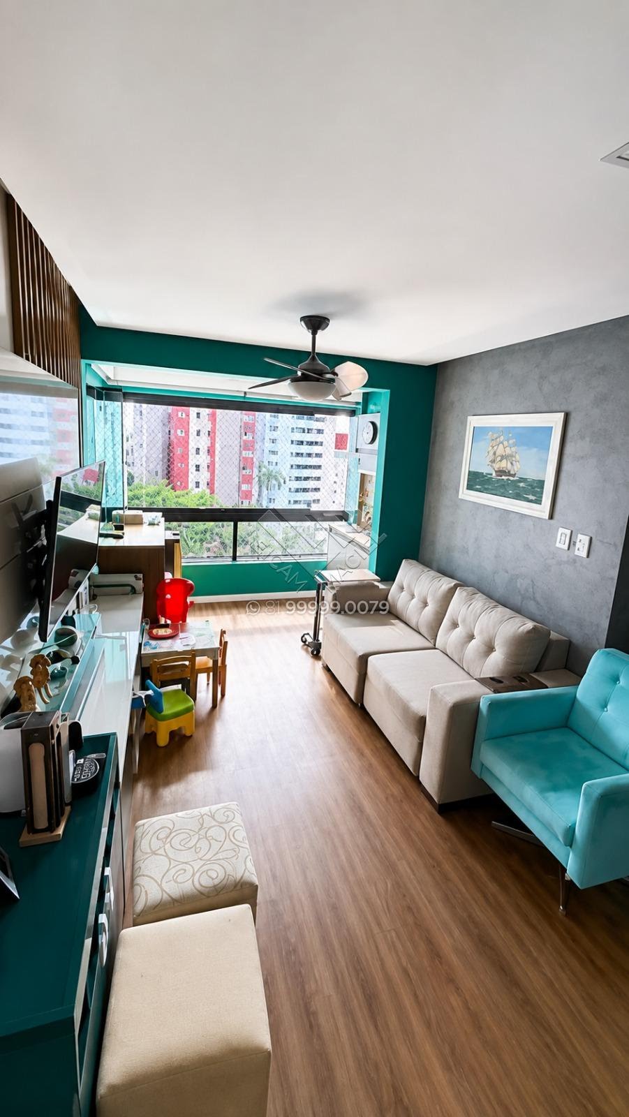 Compre Apartamento reformado de 82m² à venda na Tamarineira, Recife. 2 quartos (1 suíte), varanda gourmet e 2 vagas. Agende visita com Leicam Maciel!