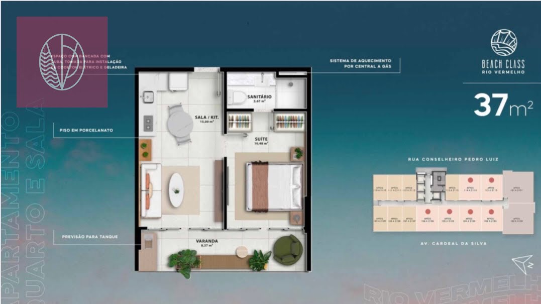 Apartamento à venda com 2 quartos, 1 suíte, 1 vaga e 66m² no Rio Vermelho, Salvador (BA) — foto 9 de 18
