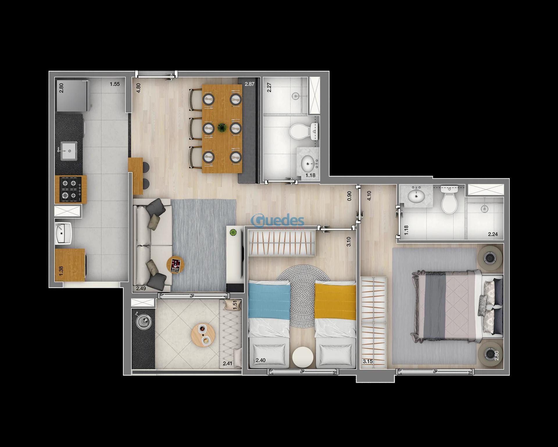 Apartamento à venda com 3 quartos, 1 suíte, 1 vaga e 74m² no Vila Andrade, São Paulo (SP) — foto 16 de 19