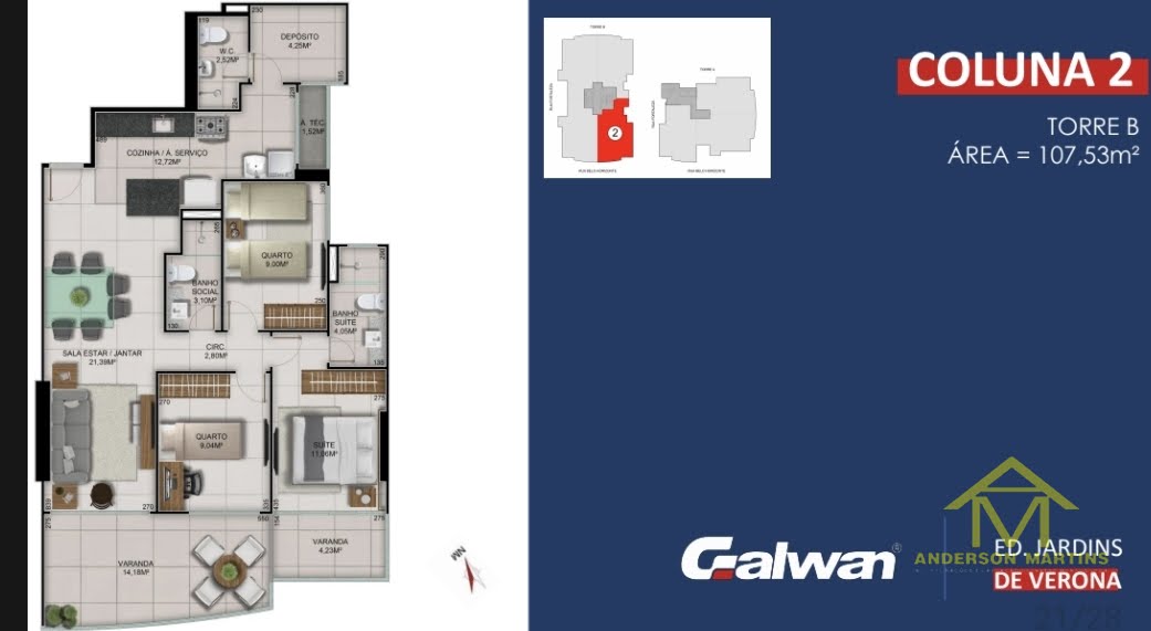 Apartamento à venda com 3 quartos, 2 banheiros, 2 vagas e 121m² no Itapuã, Vila Velha (ES) — foto 15 de 20