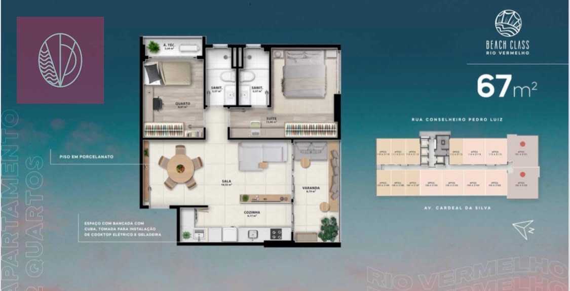 Apartamento à venda com 2 quartos, 1 suíte, 1 vaga e 66m² no Rio Vermelho, Salvador (BA) — foto 10 de 18