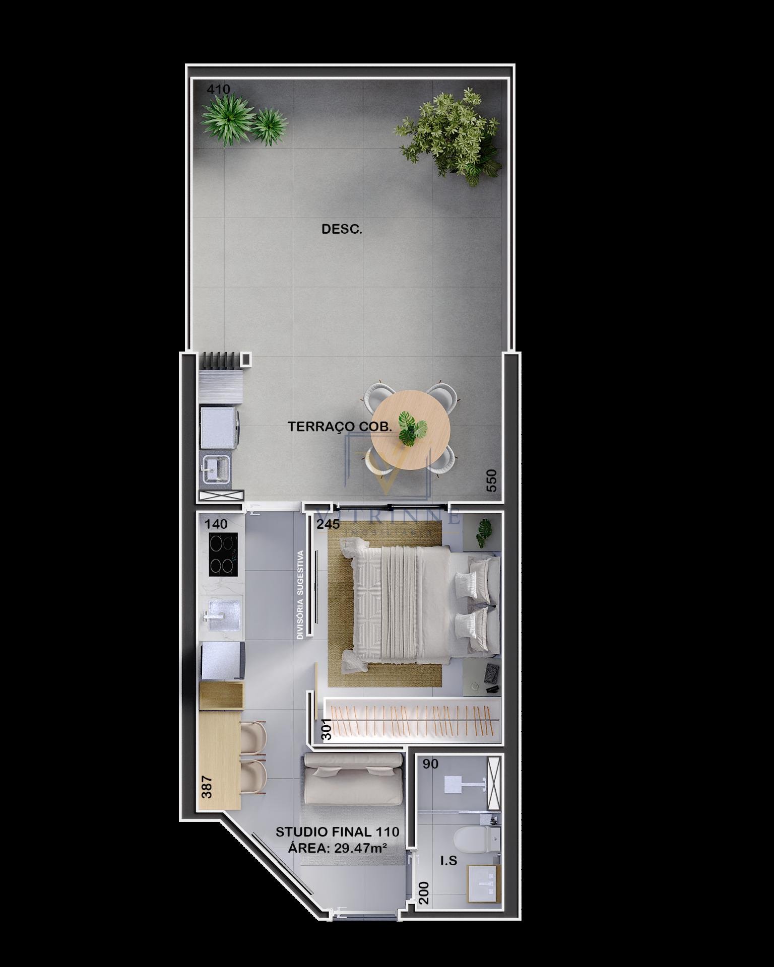 Apartamento à venda com 1 quarto, 1 banheiro e 30m² no Boa Vista, Curitiba (PR) — foto 12 de 18