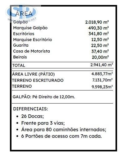 Galpão em Cidade Industrial Satélite de São Paulo  -  Guarulhos