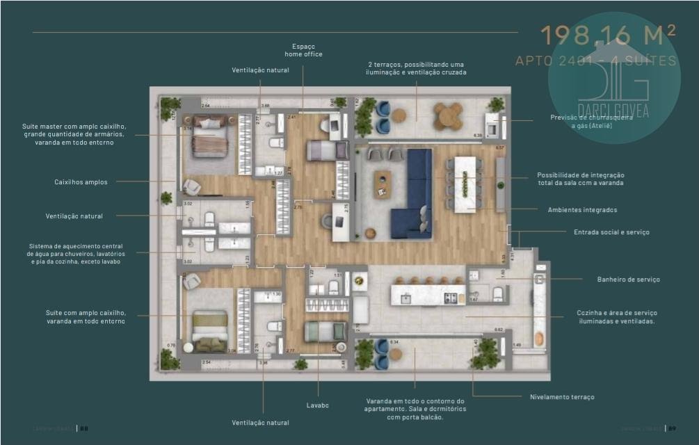 Apartamento à venda com 4 quartos, 4 suítes, 1 vaga e 198m² no Vila Madalena, São Paulo (SP) — foto 2 de 24