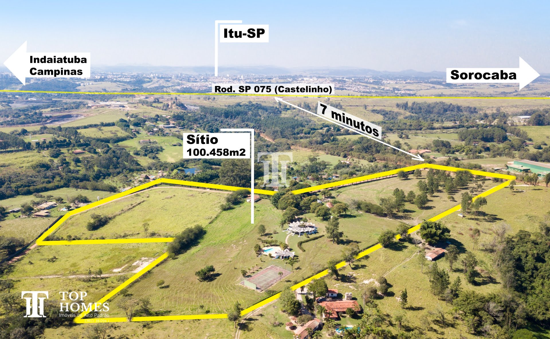 Sítio / Área para Incorporação à venda em Itu ao lado da Castelinho Rod. SP 075