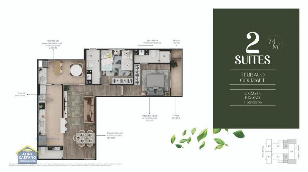 Apartamento à venda com 2 quartos, 2 suítes, 2 vagas e 68m² no Canto do Forte, Praia Grande (SP) — foto 4 de 19