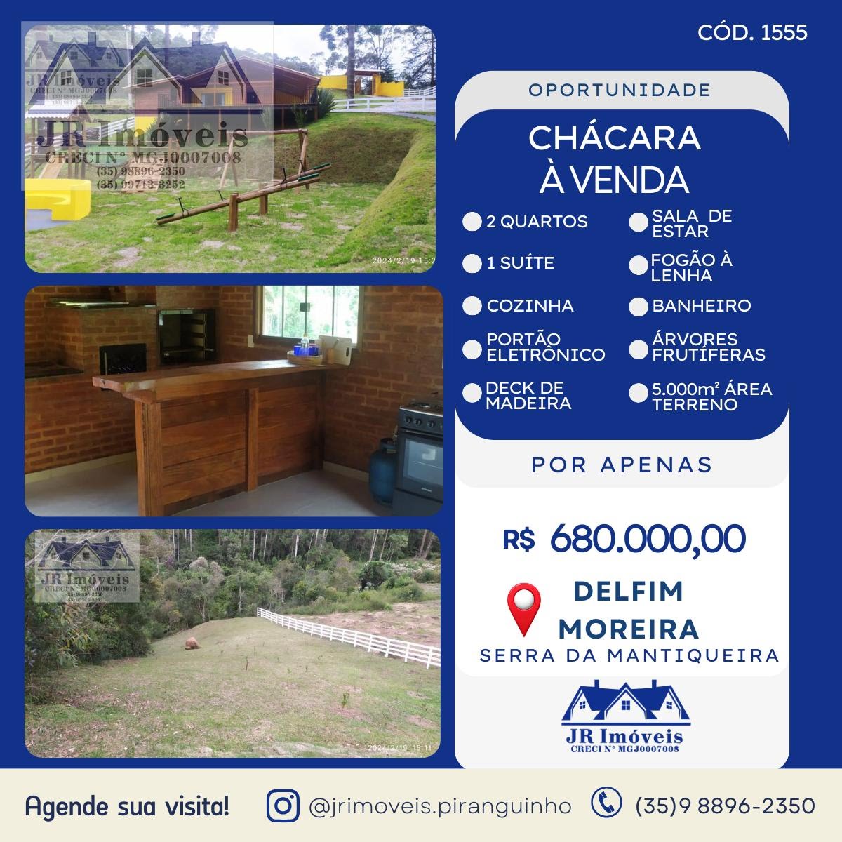 Rural à venda com 5000m² de terreno no Serra da Mantiqueira, Delfim Moreira — foto principal