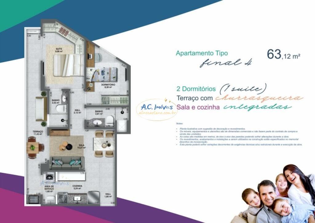 Apartamento à venda com 2 quartos, 1 banheiro, 1 vaga e 63m² no Aviação, Praia Grande (SP) — foto 16 de 17