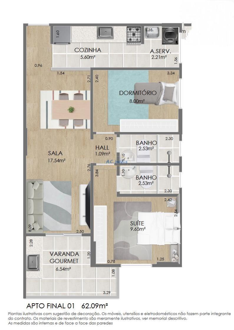 Apartamento à venda com 2 quartos, 2 banheiros, 1 vaga e 60m² no Real, Praia Grande (SP) — foto 2 de 30