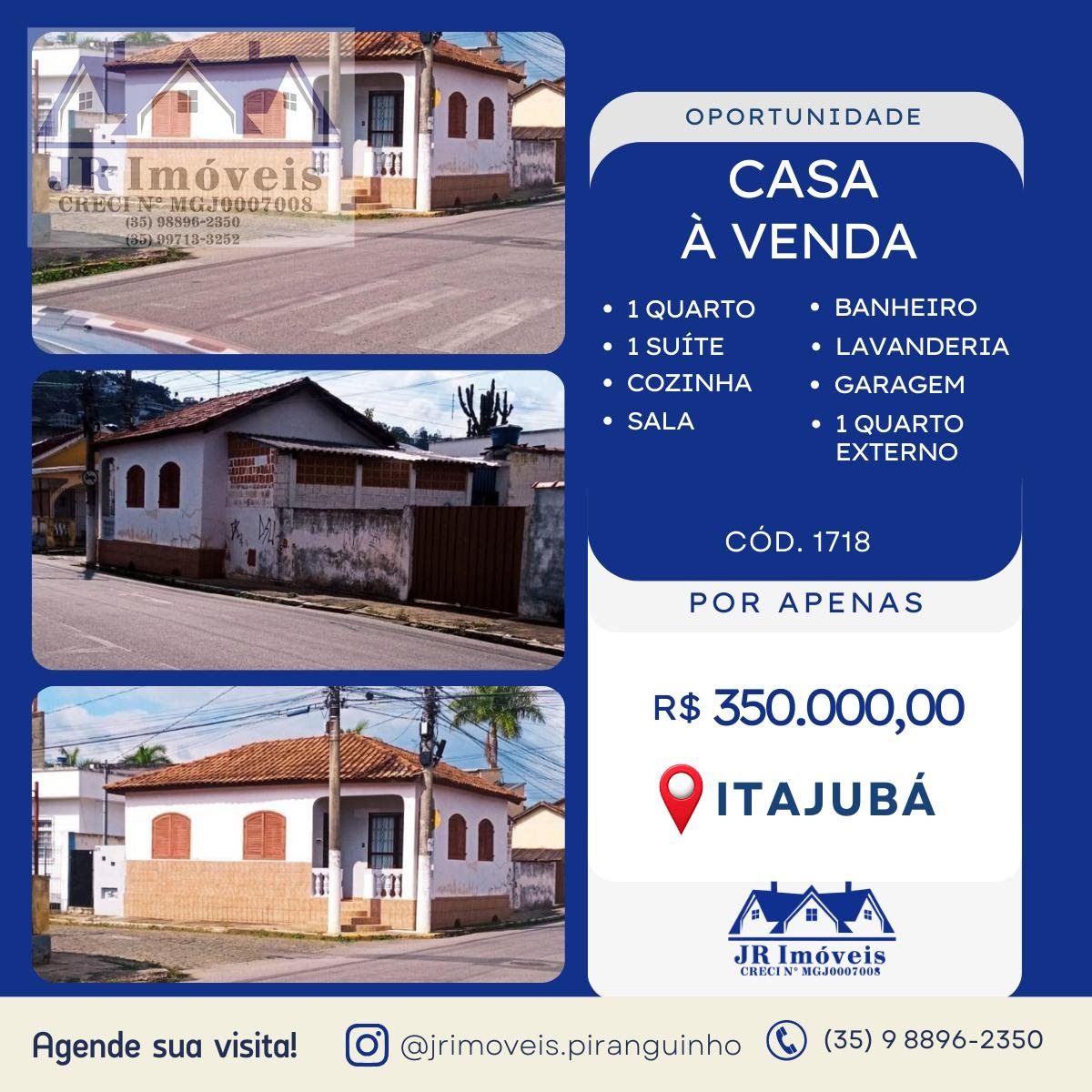 Casa à venda com 2 quartos e 1 banheiro no Vila Rubens, Itajubá — foto principal