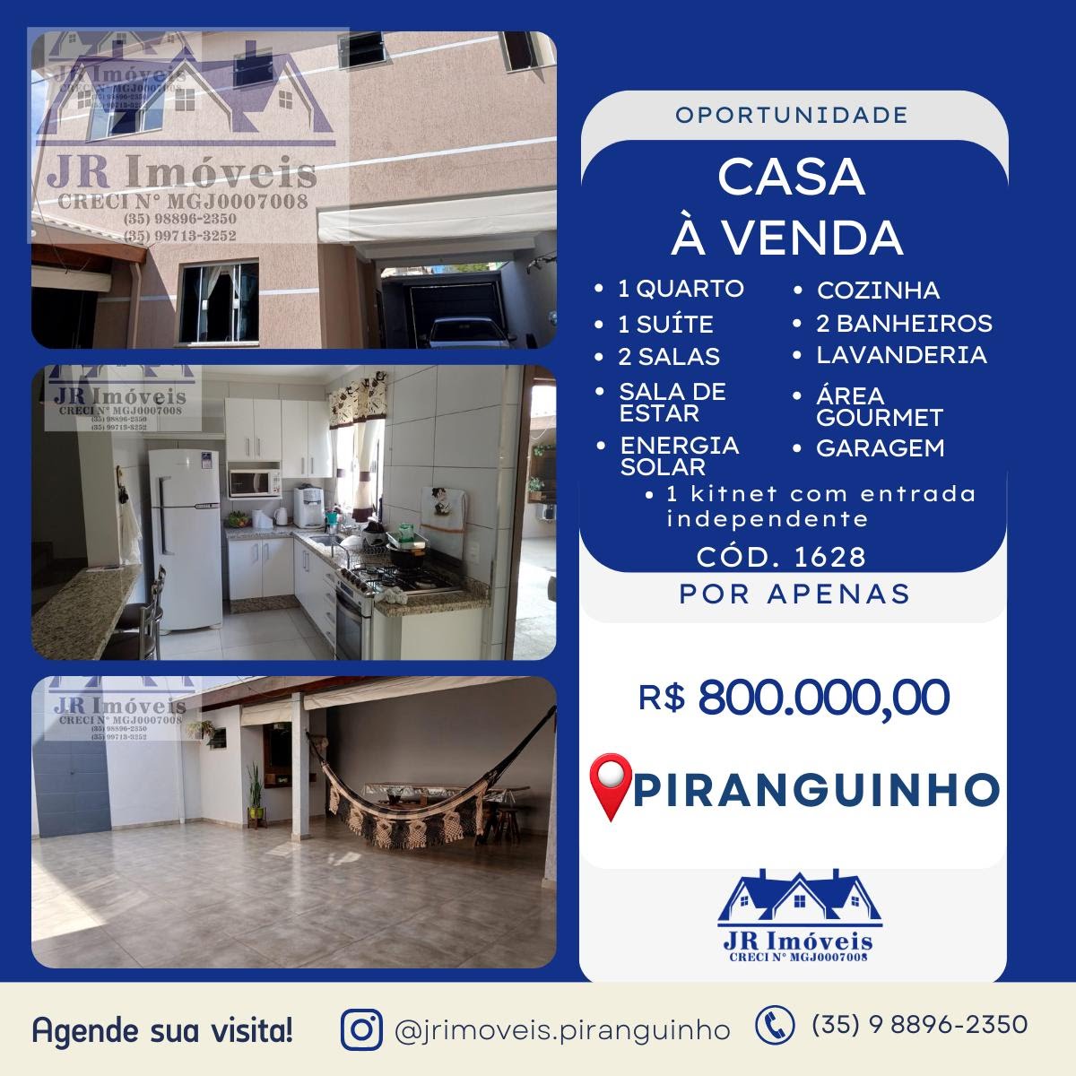 Casa à venda com 1 quarto, 2 banheiros, 2 vagas e 200m² no Sossego, Piranguinho — foto principal