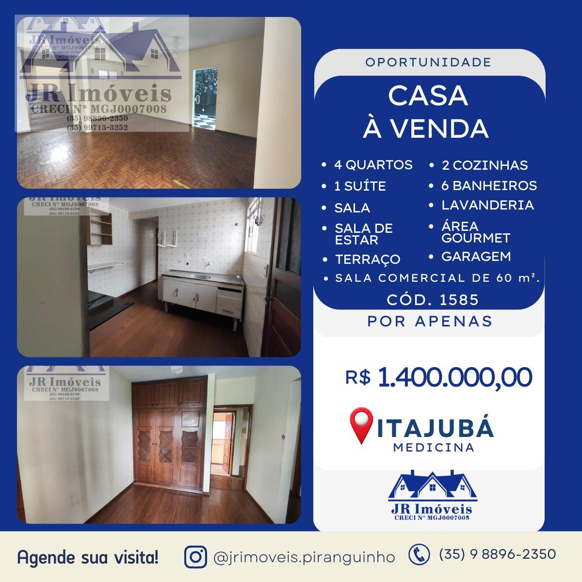 Casa à venda com 4 quartos, 6 banheiros e 1 vaga no Centro, Itajubá — foto principal