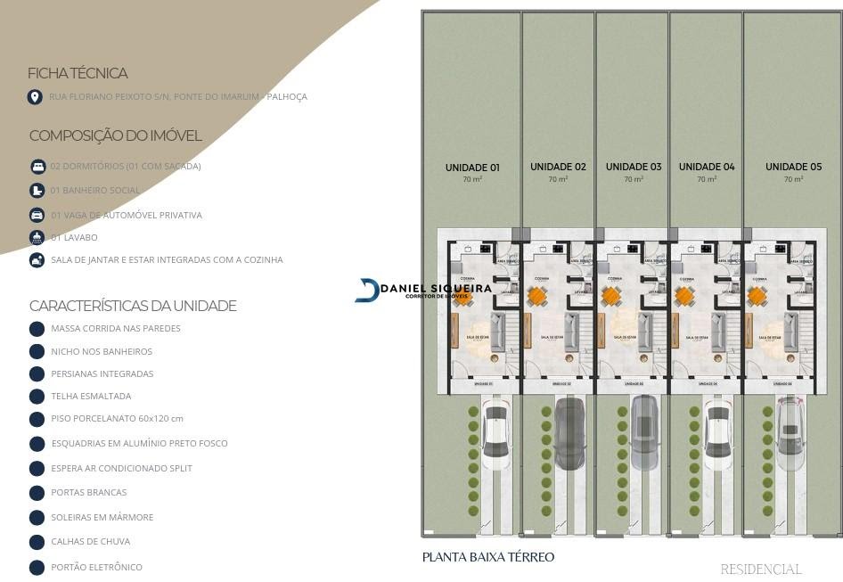 Casa à venda com 2 quartos, 1 banheiro, 1 vaga e 70m² no Ponte do Imaruim, Palhoça (SC) — foto 3 de 6