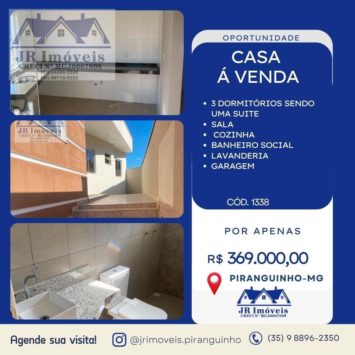 Casa à venda com 2 quartos, 2 banheiros, 2 vagas e 125m² no Sossêgo, Piranguinho — foto principal
