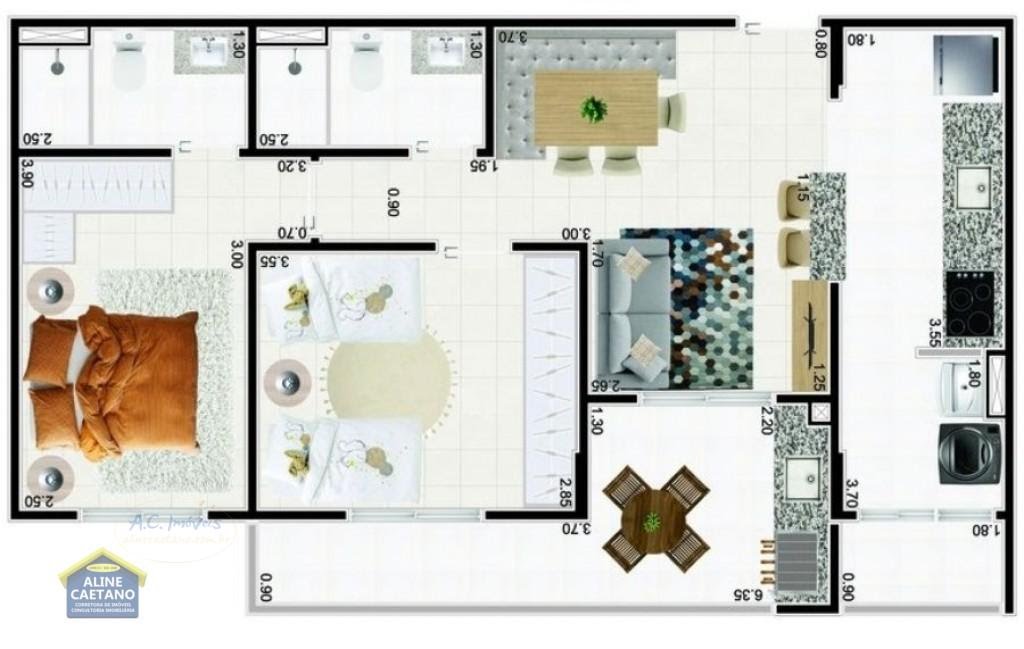Apartamento à venda com 2 quartos, 1 suíte, 1 vaga e 71m² no Caiçara, Praia Grande (SP) — foto 18 de 21