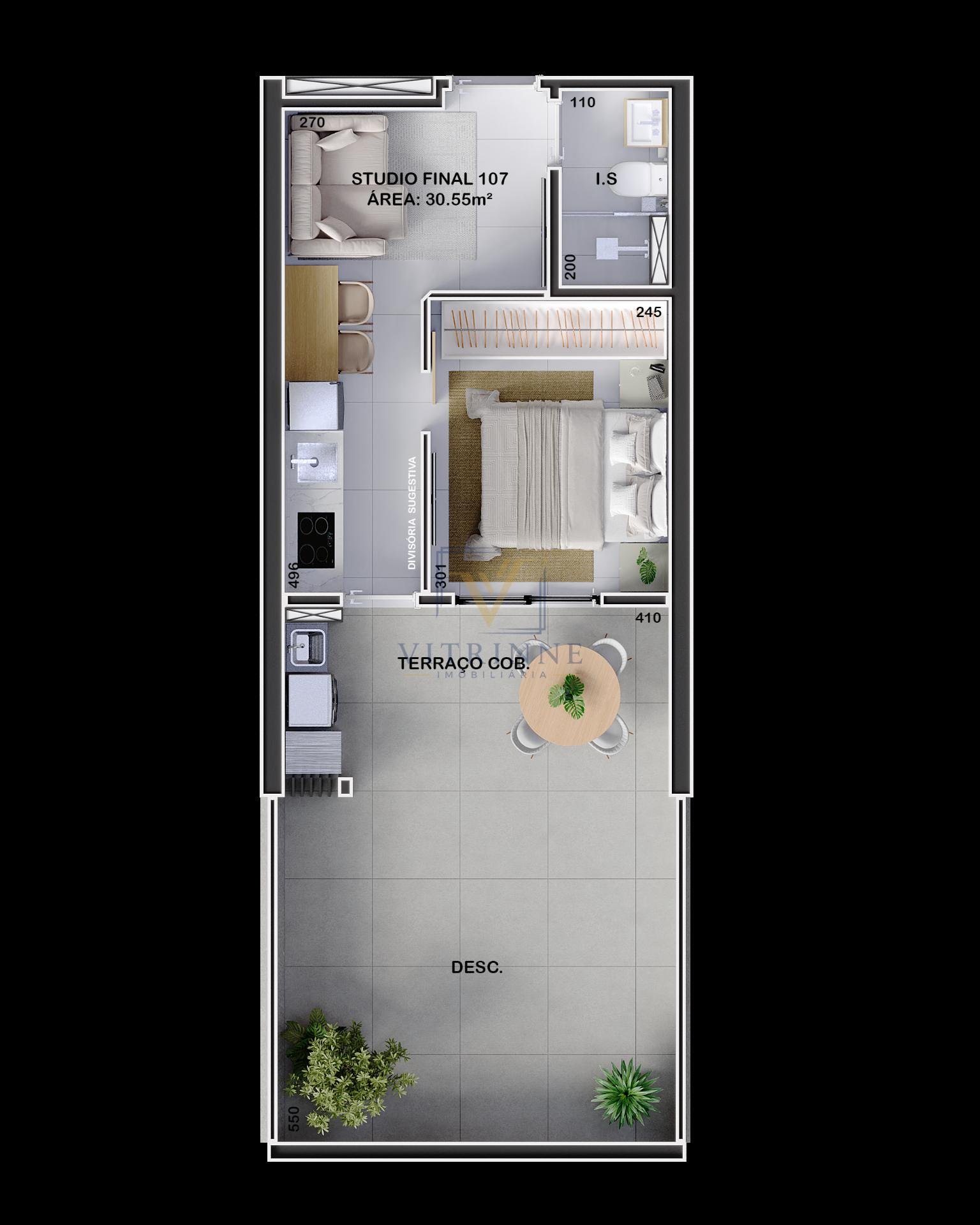 Apartamento à venda com 1 quarto, 1 banheiro e 30m² no Boa Vista, Curitiba (PR) — foto 11 de 18