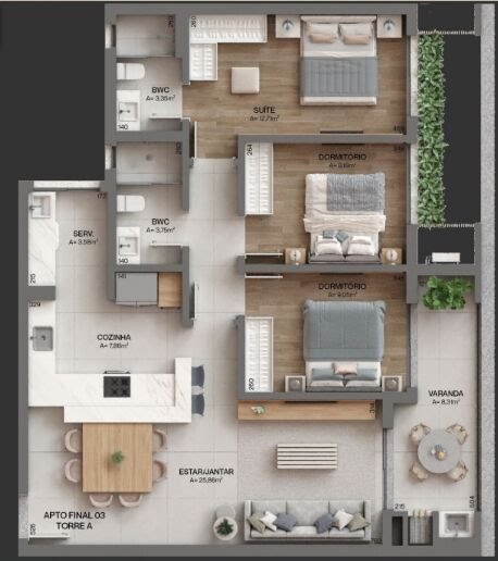 Apartamento à venda com 3 quartos, 1 suíte, 1 vaga e 100m² no Cacupé, Florianópolis (SC) — foto 22 de 22