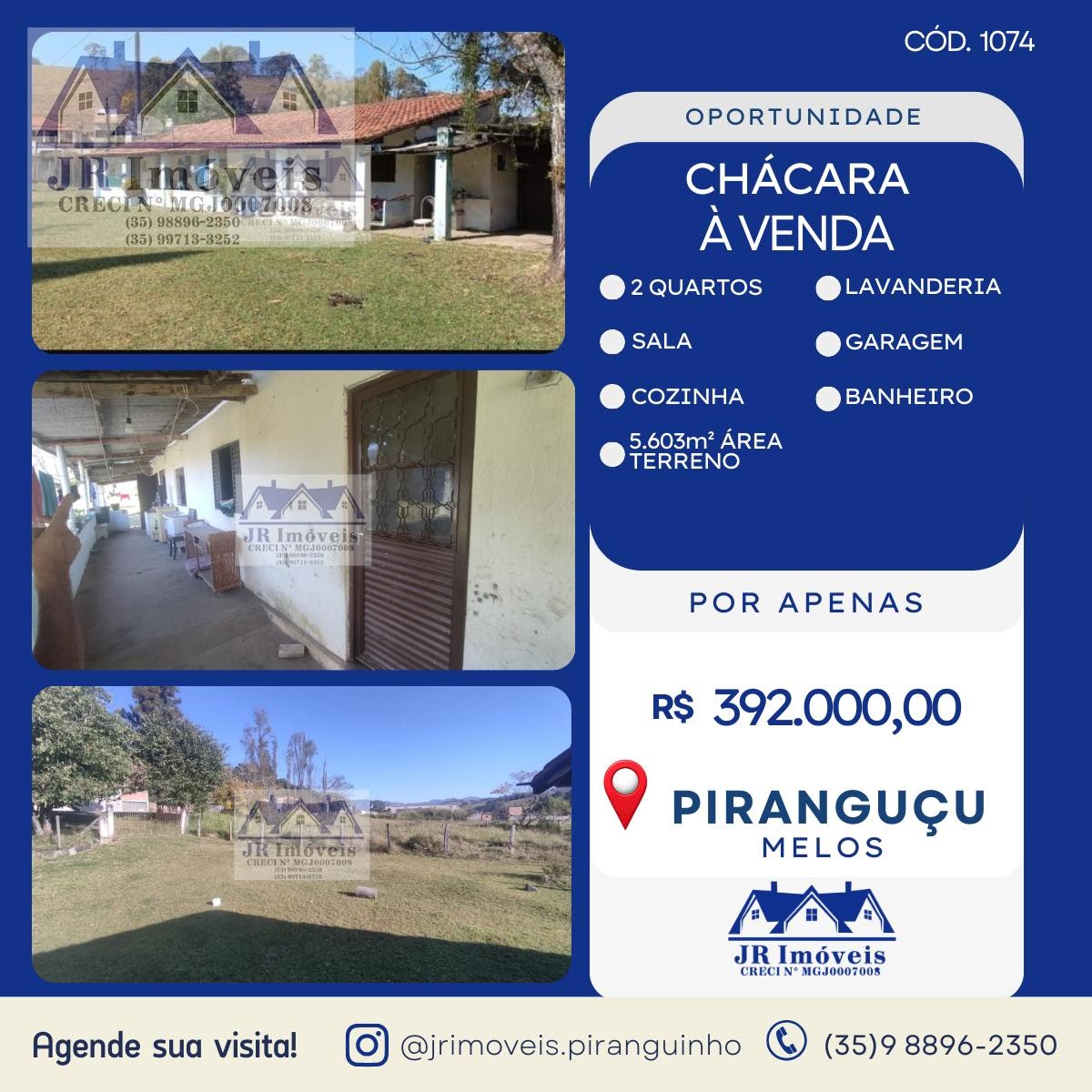 Rural à venda com 5603m² de terreno no Melos, Piranguçu — foto principal