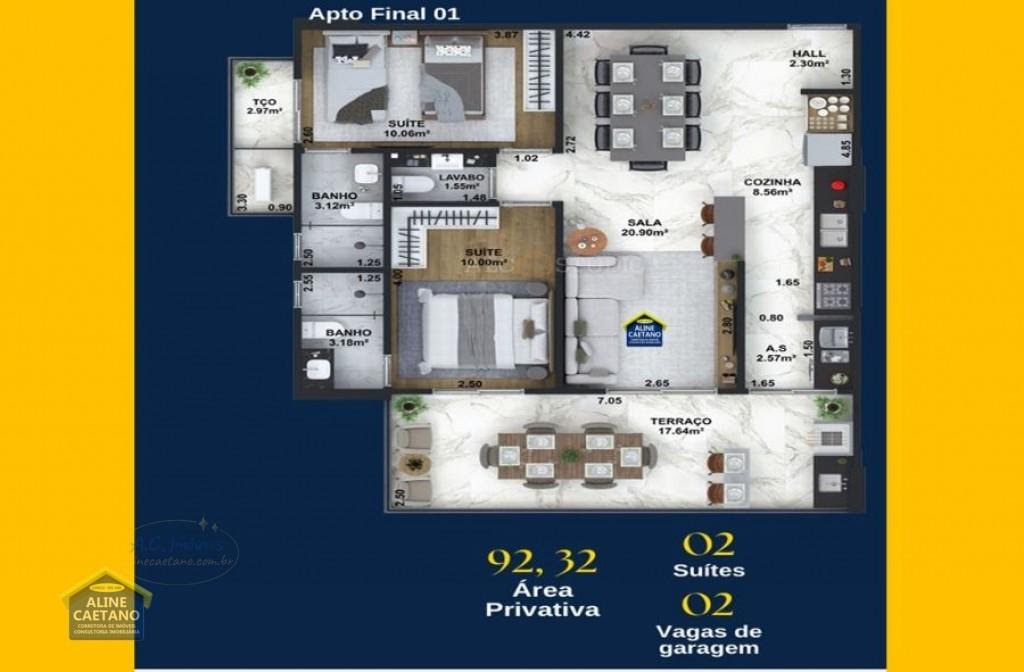 Apartamento à venda com 2 quartos, 1 suíte, 2 vagas e 85m² no Aviação, Praia Grande (SP) — foto 13 de 25