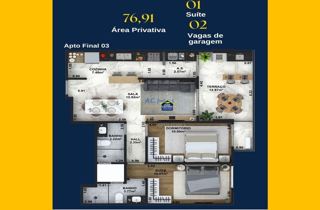 Apartamento à venda com 2 quartos, 1 suíte, 2 vagas e 82m² no Aviação, Praia Grande (SP) — foto 5 de 11