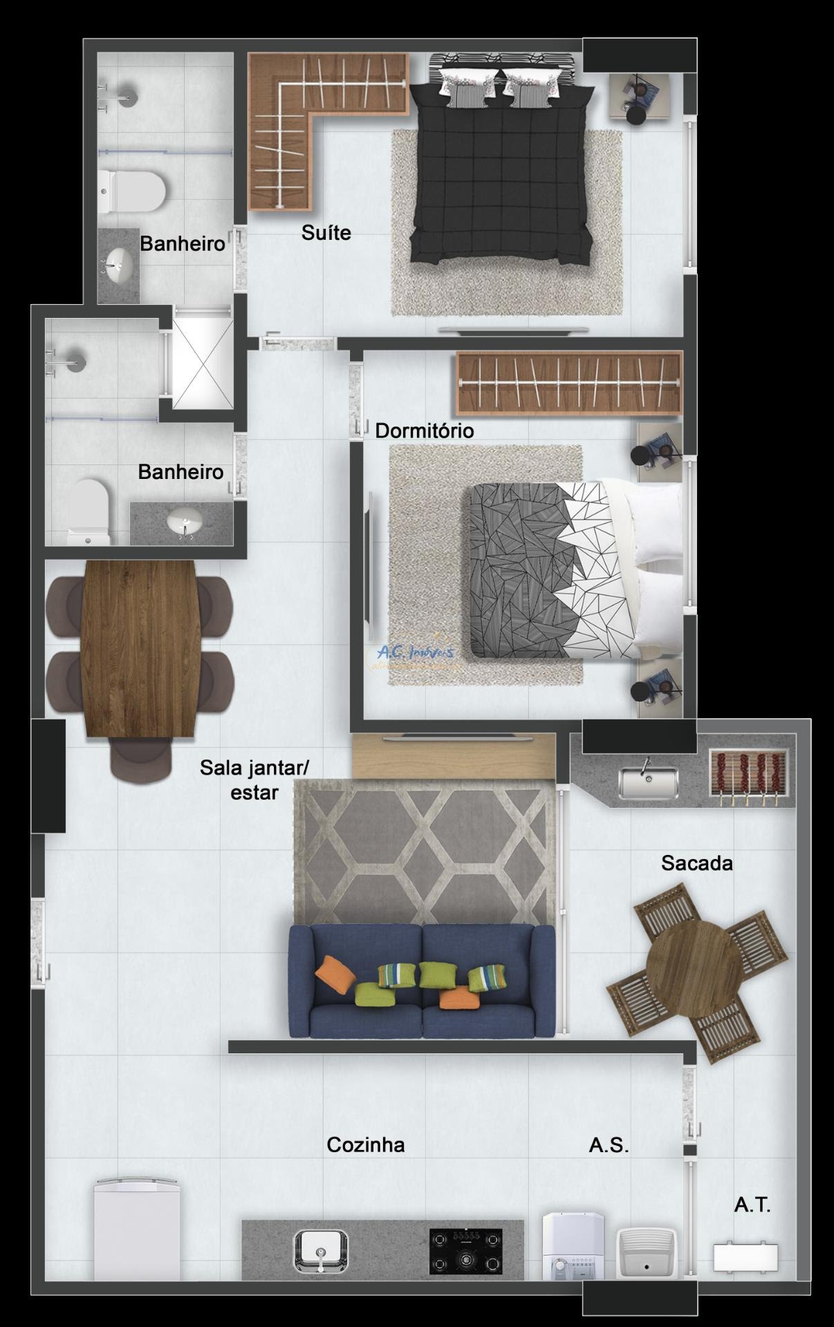 Apartamento à venda com 2 quartos, 1 suíte, 1 vaga e 67m² no Aviação, Praia Grande (SP) — foto 21 de 21
