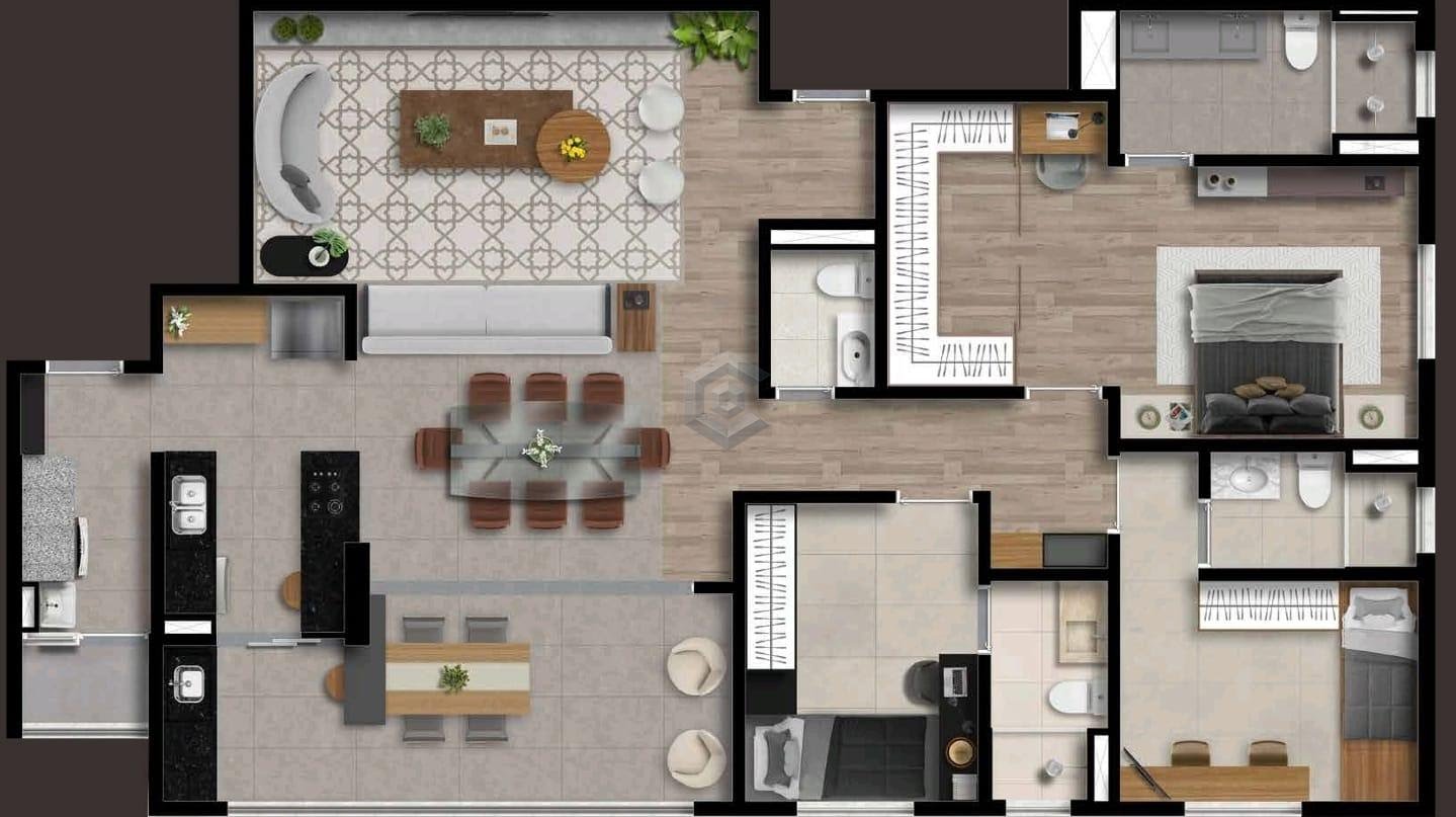 Apartamento à venda com 3 quartos, 3 suítes, 3 vagas e 143m² no Parque Campolim, Sorocaba (SP) — foto 3 de 30